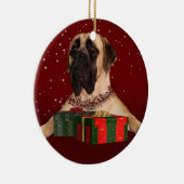 English Mastiff Christmas Keramik Ornament (Rechts)