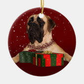 English Mastiff Christmas Keramik Ornament (Vorne)