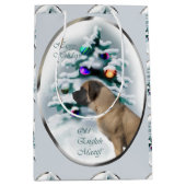 English Mastiff Christmas Mittlere Geschenktüte (Vorderseite)