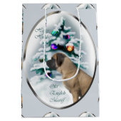 English Mastiff Christmas Mittlere Geschenktüte (Rückseite)