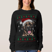 English Mastiff Christmas Ugly Sweater Funny Dog L Sweatshirt (Vorderseite)