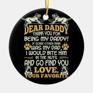 English Mastiff Danke, dass du mein Vater bist Keramik Ornament