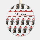 English Mastiff Dog Breed Christmas Keramik Ornament (Links)