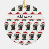 English Mastiff Dog Breed Christmas Keramik Ornament (Hinten)