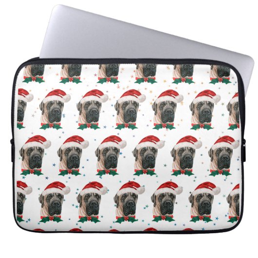 English Mastiff Dog Breed Christmas Laptopschutzhülle (Vorderseite)