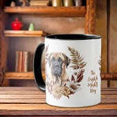 English Mastiff Dog Herbstkranz Tasse