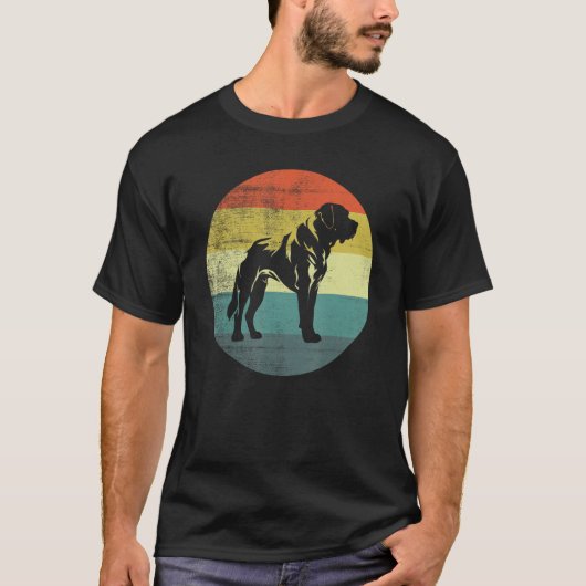 English Mastiff Dog Retro Vintage Design T-Shirt (Vorderseite)