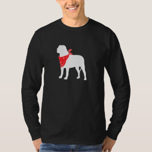 English Mastiff Dog Wearing Red Bandana T-Shirt