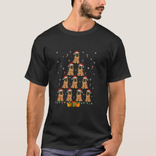 English Mastiff Dog Weihnachtsmannmütze Xmas Light T-Shirt