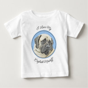 English Mastiff (Fawn) Malerei - Original Dog Art Baby T-shirt