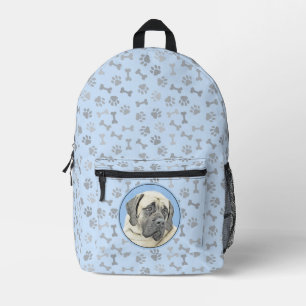 English Mastiff (Fawn) Malerei - Original Dog Art Bedruckter Rucksack
