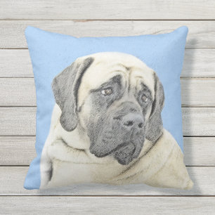 English Mastiff (Fawn) Malerei - Original Dog Art Kissen