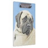 English Mastiff (Fawn) Malerei - Original Dog Art Klemmbrett (Rechts)