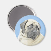 English Mastiff (Fawn) Malerei - Original Dog Art Magnet (Vorderseite/Rückseite)