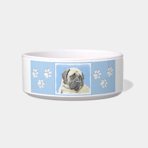English Mastiff (Fawn) Malerei - Original Dog Art Napf