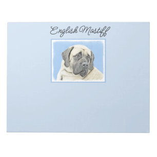 English Mastiff (Fawn) Malerei - Original Dog Art Notizblock