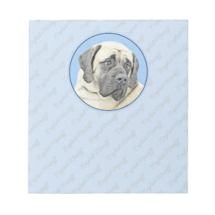 English Mastiff (Fawn) Malerei - Original Dog Art Notizblock