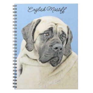 English Mastiff (Fawn) Malerei - Original Dog Art Notizblock