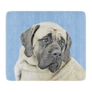 English Mastiff (Fawn) Malerei - Original Dog Art Schneidebrett