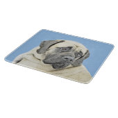 English Mastiff (Fawn) Malerei - Original Dog Art Schneidebrett (Ecke)