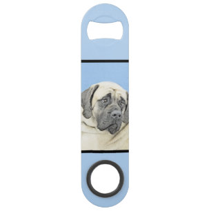 English Mastiff (Fawn) Malerei - Original Dog Art Speed Flaschenöffner