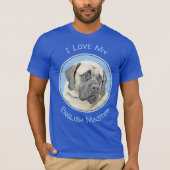 English Mastiff (Fawn) Malerei - Original Dog Art T-Shirt (Vorderseite)