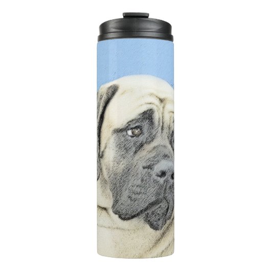 English Mastiff (Fawn) Malerei - Original Dog Art Thermosbecher (Vorderseite)