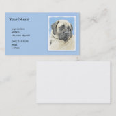 English Mastiff (Fawn) Malerei - Original Dog Art Visitenkarte (Vorne/Hinten)