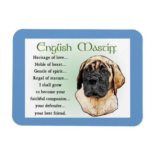 English Mastiff Heritage of Liebe Magnet (Horizontal)