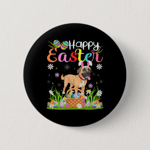 English Mastiff Hund Happy Ostereier Hunt Bunny Ee Button