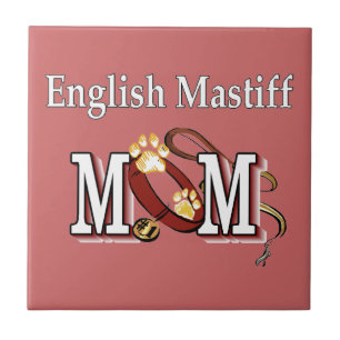 English Mastiff Mama Geschenke Fliese