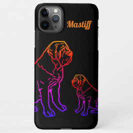 English Mastiff Neon englische Dogge iPhone 11Pro Max Hülle