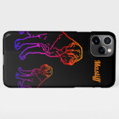 English Mastiff Neon englische Dogge iPhone Hülle (Rückseite (Horizontal))
