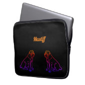 English Mastiff Neon englische Dogge Laptopschutzhülle (Vorderseite Links)