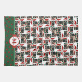 English Mastiff Pattern Monogram Christmas Dog Geschirrtuch (Horizontal)