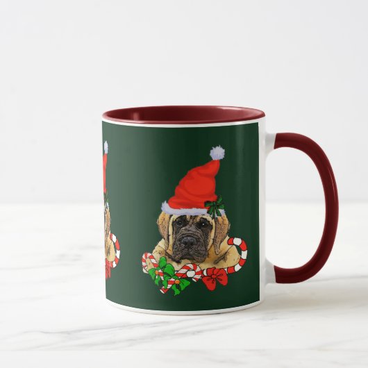 English Mastiff Puppy Christmas Geschenke Tasse (Rechts)