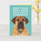 English Mastiff Staying Calm- TP Overrated Karte (Gelbe Blume)