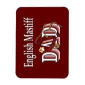 English Mastiff Vater Magnet (Vertikal)