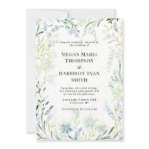English Meadow Delicate Blume Wedding Einladung