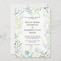 English Meadow Delicate Blume Wedding Einladung