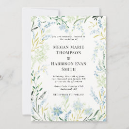 English Meadow Delicate Blume Wedding Einladung