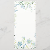 English Meadow Delicate Blume Wedding Menu Menükarte (Rückseite)