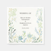 English Meadow Delicate Blume Wedding Serviette (Vorderseite)