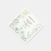 English Meadow Delicate Blume Wedding Serviette (Ecke)
