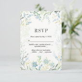 English Meadow Delicate Blume Weddinge RSVP Card (Stehend Vorderseite)