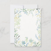 English Meadow Delicate Blume Weddinge RSVP Card (Rückseite)