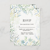English Meadow Delicate Blume Weddinge RSVP Card (Vorne/Hinten)