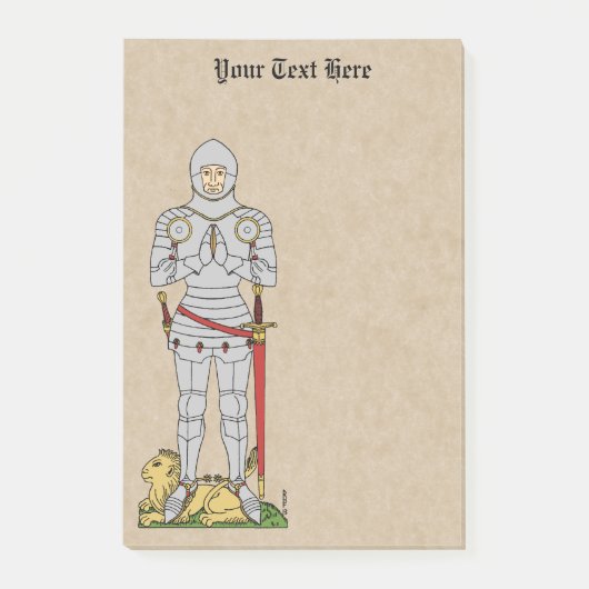 English Medieval Knight Circa 1430 Post-it Klebezettel (Vorderseite)