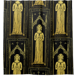 English Medieval Portrait 1300 Lady Joan Cobham Duschvorhang