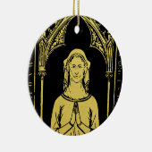 English Medieval Portrait 1300 Lady Joan Cobham Keramik Ornament (Rechts)